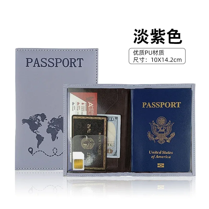 porte-passeport en pu, couverture de passeport pour billets, housse de protection pour passeport de voyage, porte-carte d'identité et de crédit, accessoires de voyage