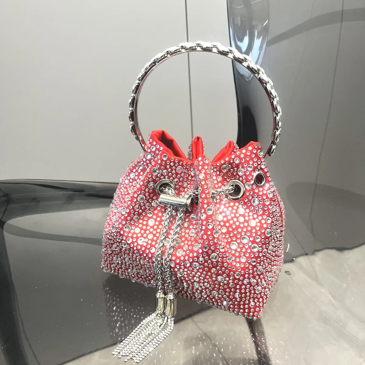 poignée strass pochette de soirée sacs à main et sac à main de luxe sac à bandoulière design brillant cristal pochette sac à main sac seau