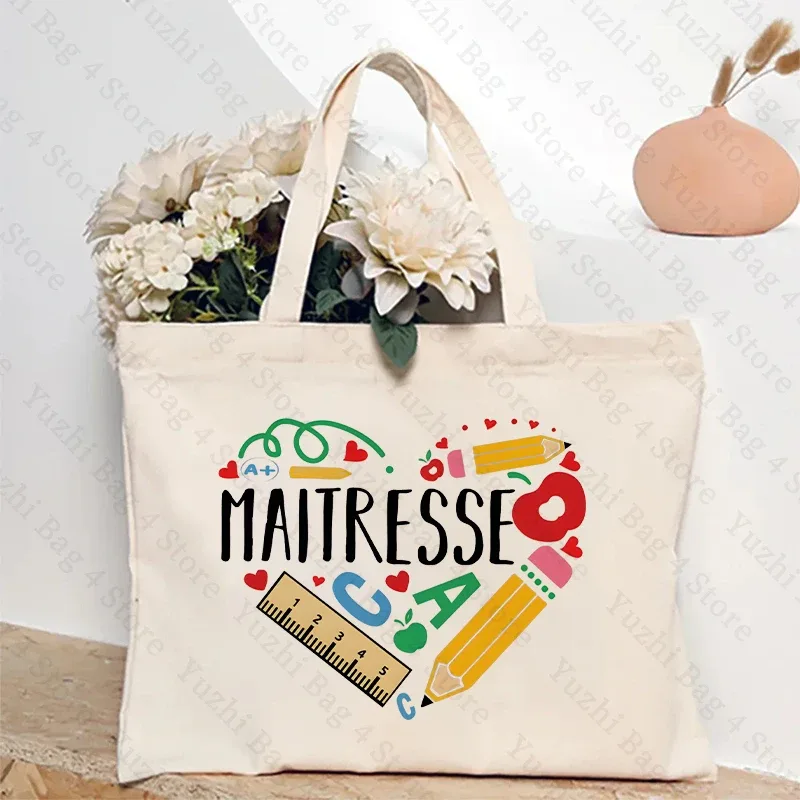 sac fourre-tout de shopping de mode pour femmes avec professeur de chouette et sac à bandoulière design hibou cadeau pour éducatifs cadeau maitresse d'école