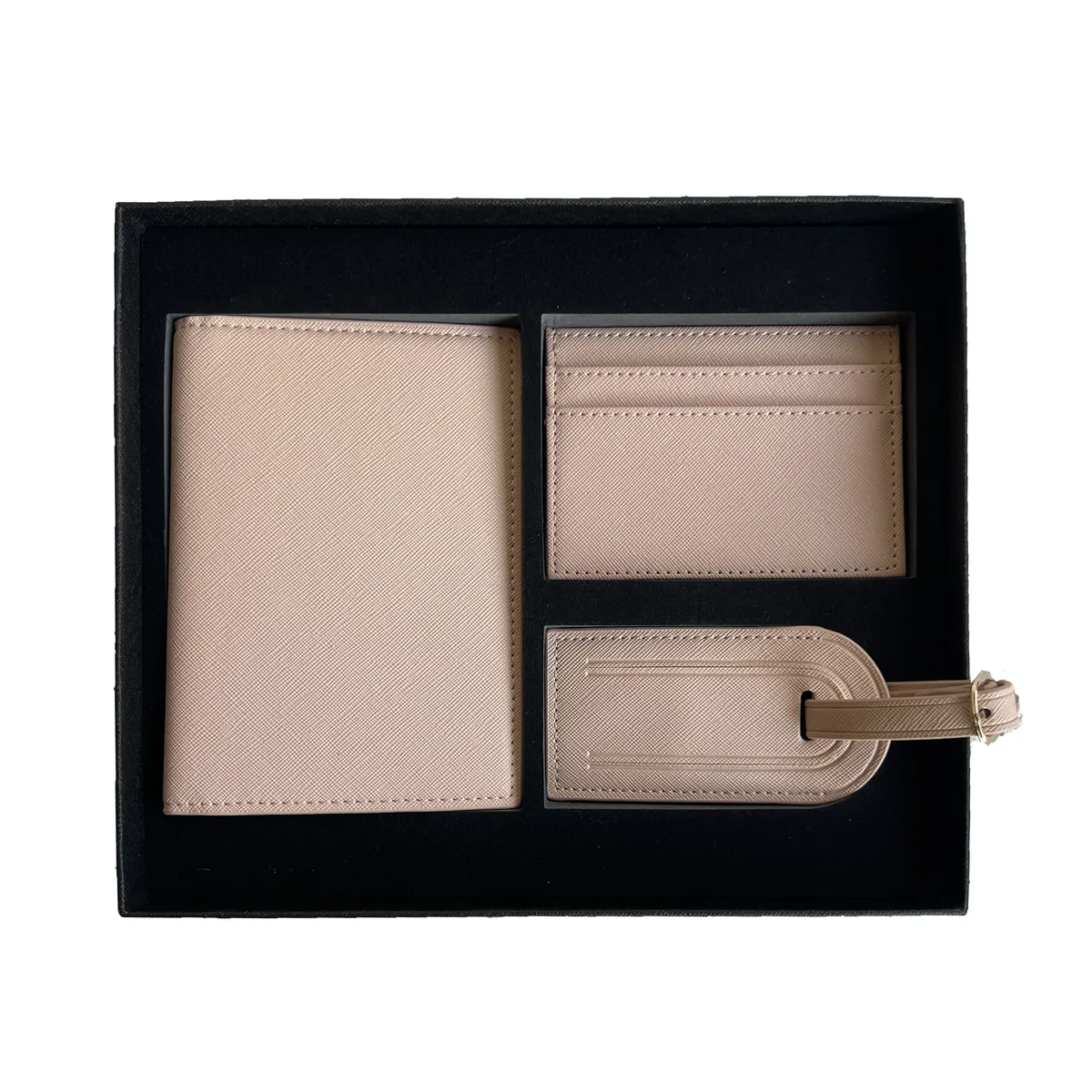 coffret cadeau personnalisé avec initiales gratuites, housse de passeport en cuir de crocodile, étiquette de bagage, porte-cartes, accessoires de voyage