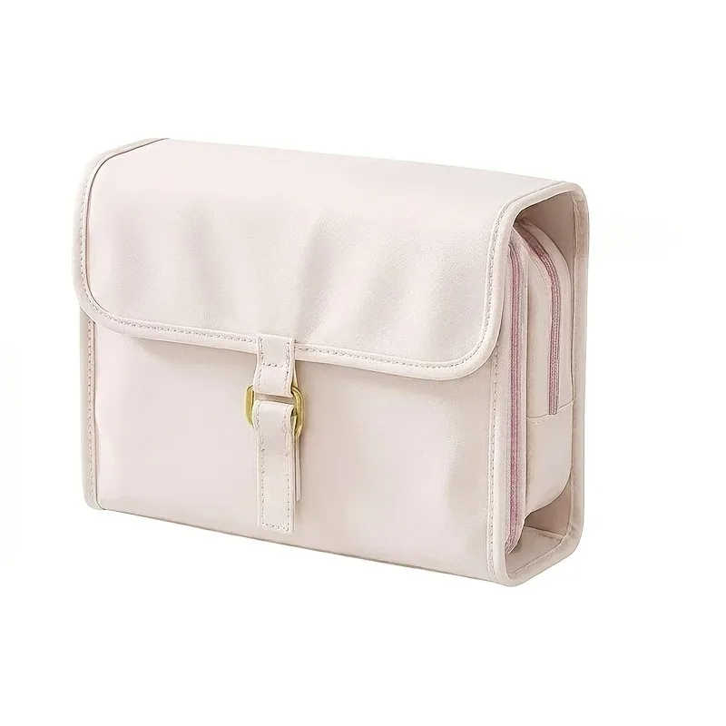 trousse de toilette suspendue grande capacité pour femme, organisateur de voyage imperméable avec séparation sec/humide, pochette de lavage pliable
