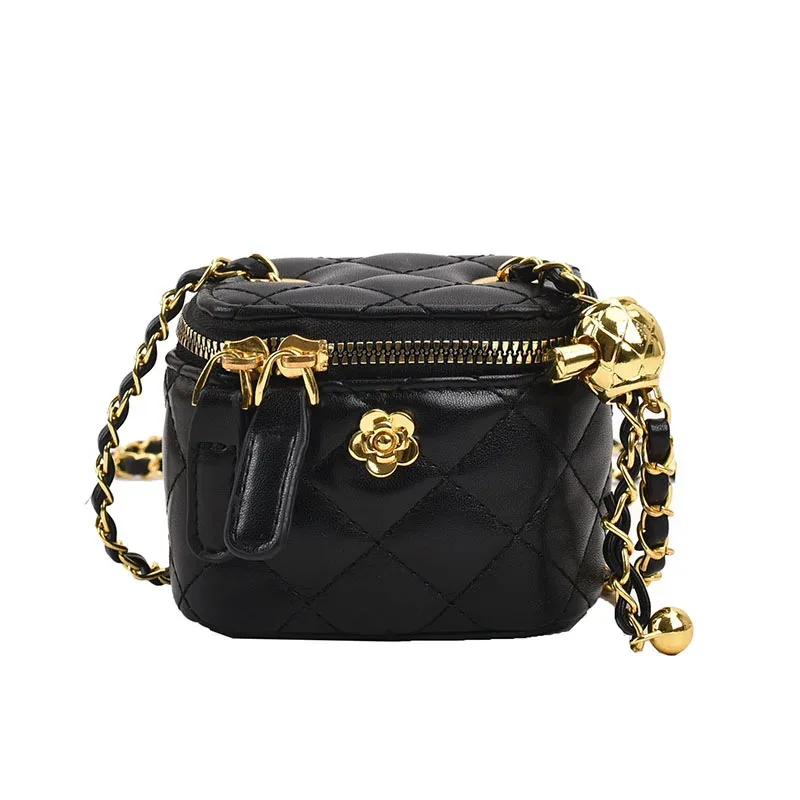 lingge chaîne mini sac à bandoulière femmes chaîne sac à main rétro trajet décoration rouge à lèvres sac à bandoulière sac de dîner sac à main