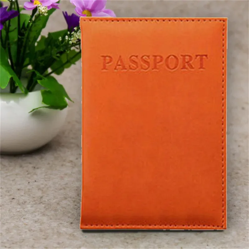 1pc mode nouveau pu femmes porte-passeport couple modèles filles voyage passeport couverture unisexe porte-carte homme porte-carte portefeuille