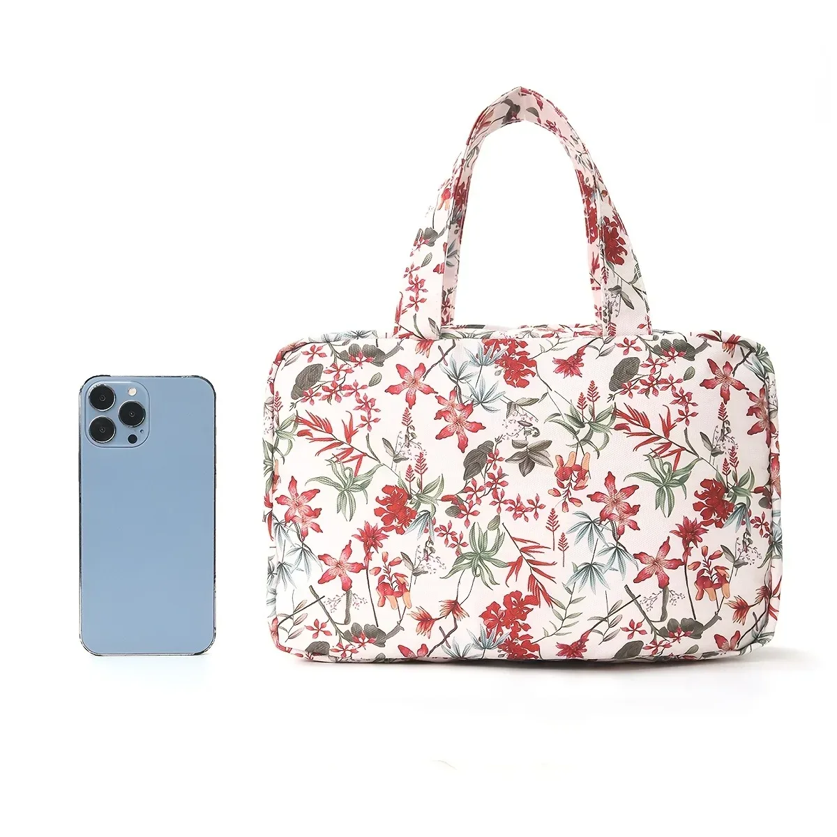 grande trousse de toilette et de maquillage suspendue pour voyage - sac de maquillage pliable léger et spacieux pour les soins de la peau, les articles de toilette et les médicaments