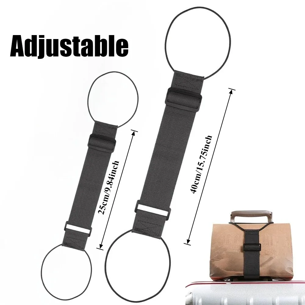 ceinture bagage polyester noir anneaux métalliques ajustable anti chute voyage polyvalente transport sac main vestes