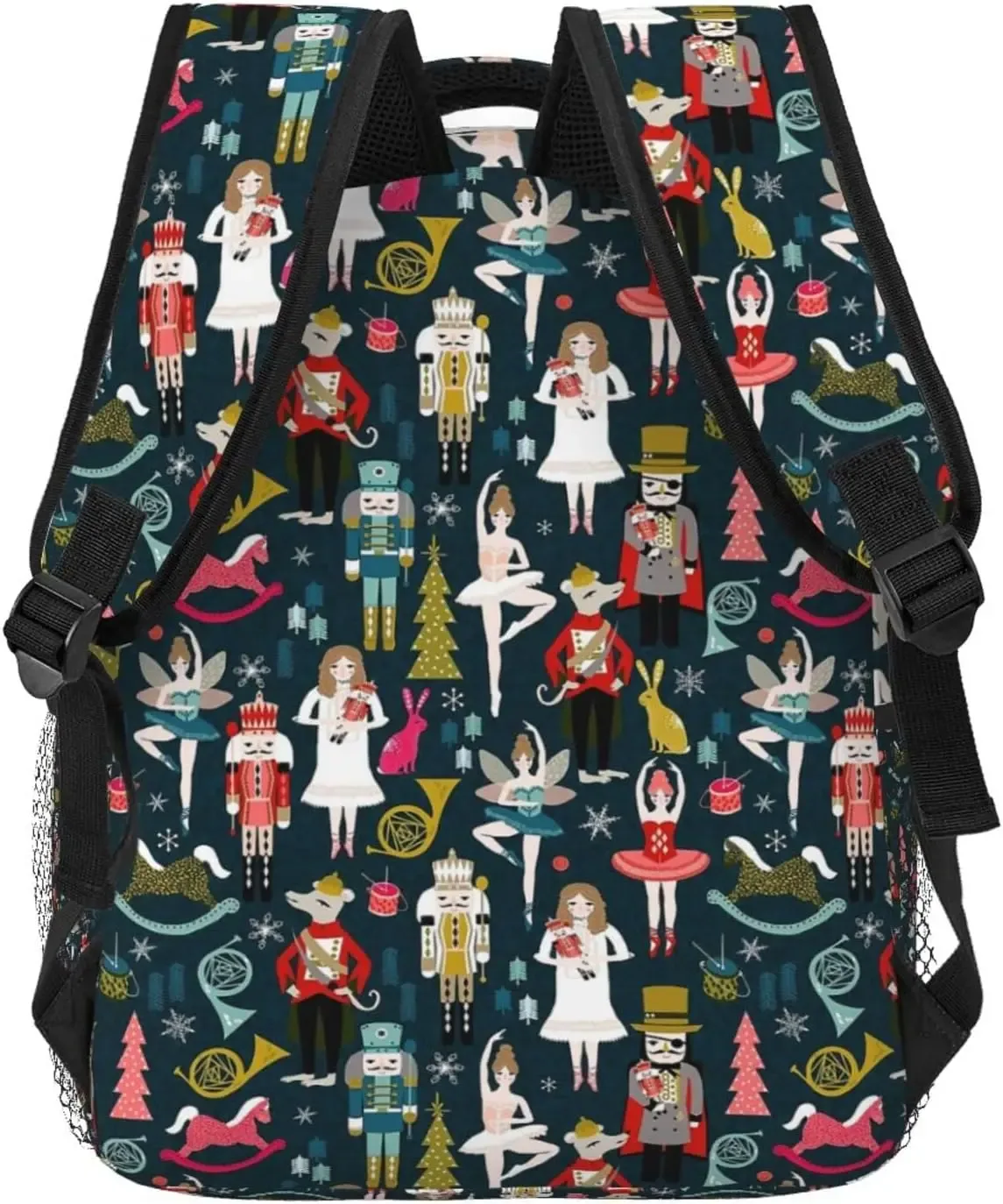 sac à dos de danse de noël ballet casse-noisette, sac à dos décontracté, sac à dos pour ordinateur portable, poches, sac à dos pour ordinateur, travail, affaires, voyage