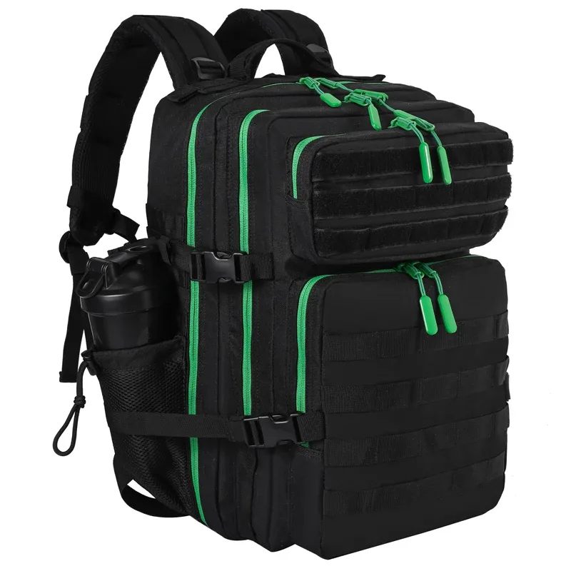 sacs à dos tactiques d'extérieur 45l, sac de sport d'athlète de grande capacité pour fitness, sport, entraînement, randonnée, avec porte-bouteille
