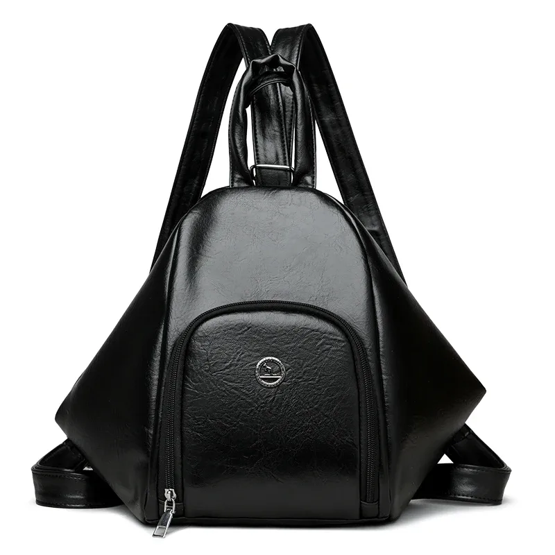 sac à dos convertible 3-en-1, sac à bandoulière en cuir texturé, sac de banlieue en cuir huilé, sac à dos antivol pour le travail et les déplacements quotidiens