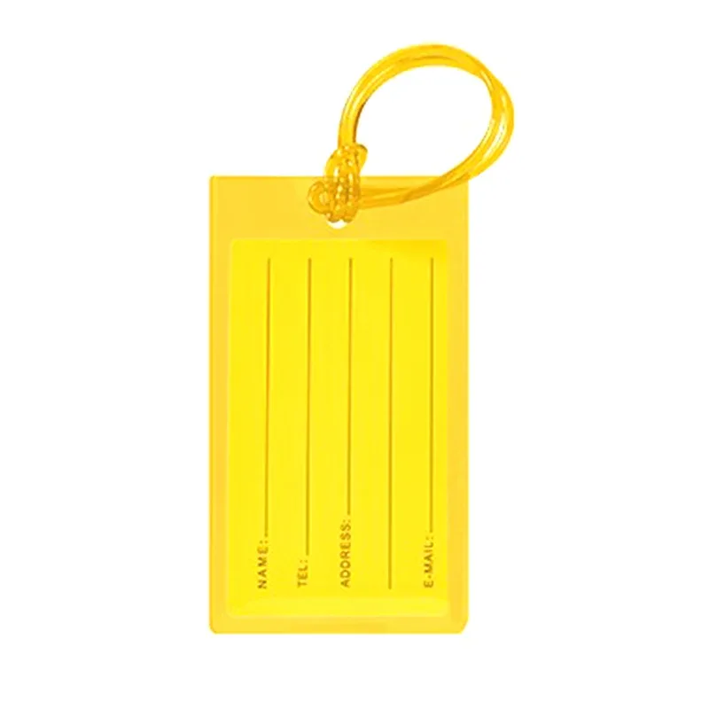 étiquette bagage pvc transparent couleur varies voyage identification valise information nom téléphone adresse email lot cinq pièces