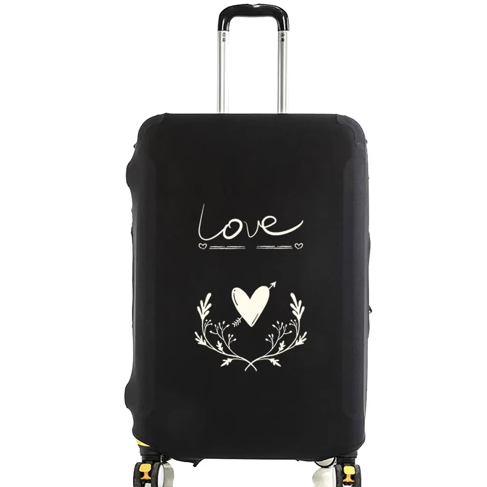 juste de bagage unisexe avec motif de série d'images blanches, sacs à poussière élastiques, valise à roulettes, étui à la mode, accessoires de voyage, 18 "-28"