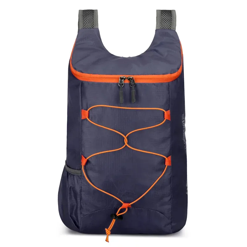 sac de sport en nylon imperméable léger haute densité, sac à dos pliant extérieur multifonctionnel adapté au camping et à la randonnée