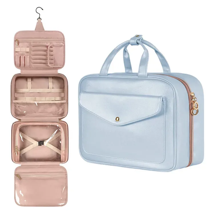 trousse de toilette de voyage trousse de toilette spacieuse trousse de toilette pour femmes et hommes trousse de maquillage comparment étanche pour accessoires de voyage
