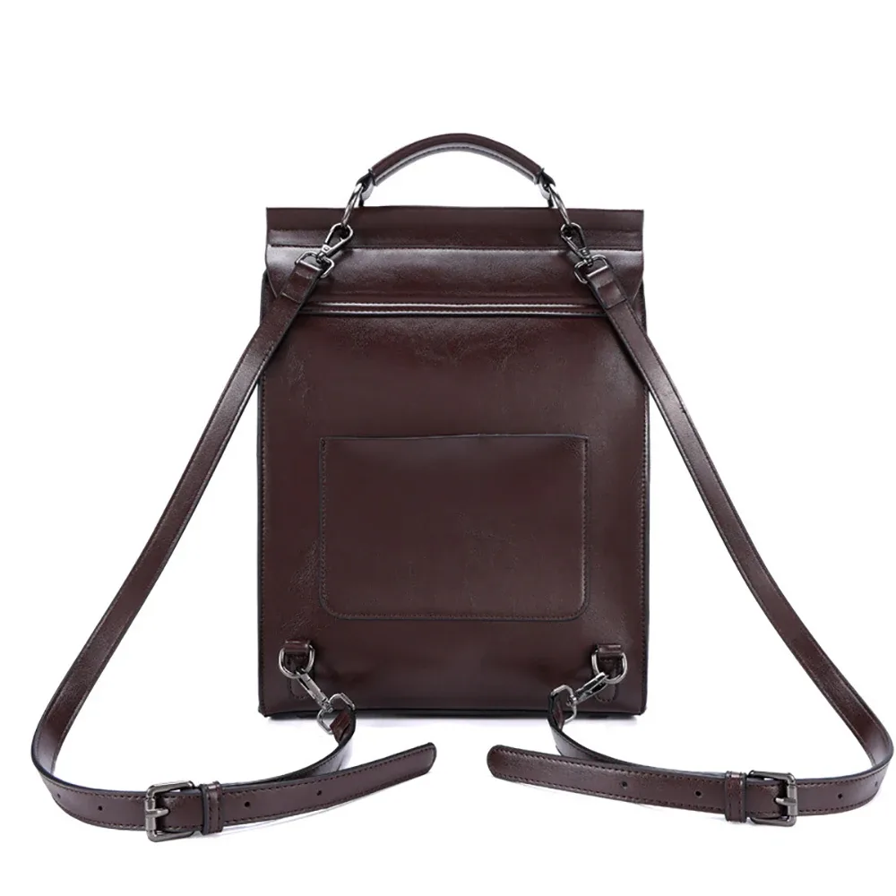 sac à dos en cuir véritable pour femmes, sac à bandoulière pour livre, sacs d'école en véritable peau de vache, sac à dos pour ordinateur portable, sacoches à bandoulière