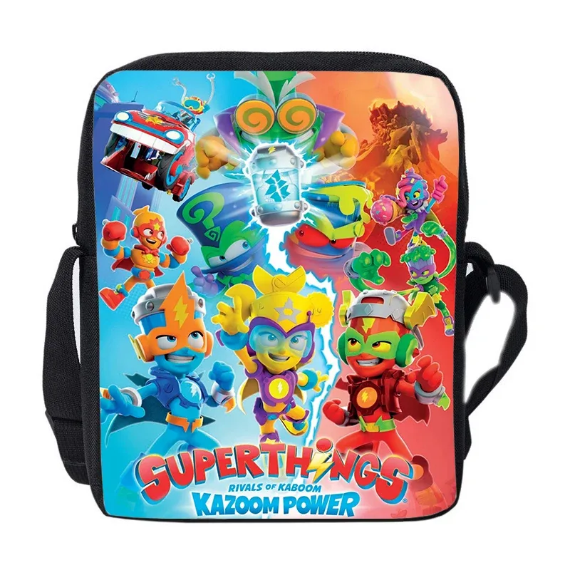 nouveau superthings dessin animé sac à dos 3 pièces ensemble garçons filles cartable sac à bandoulière sac à crayons supthings cartable scolaire voyage mochila