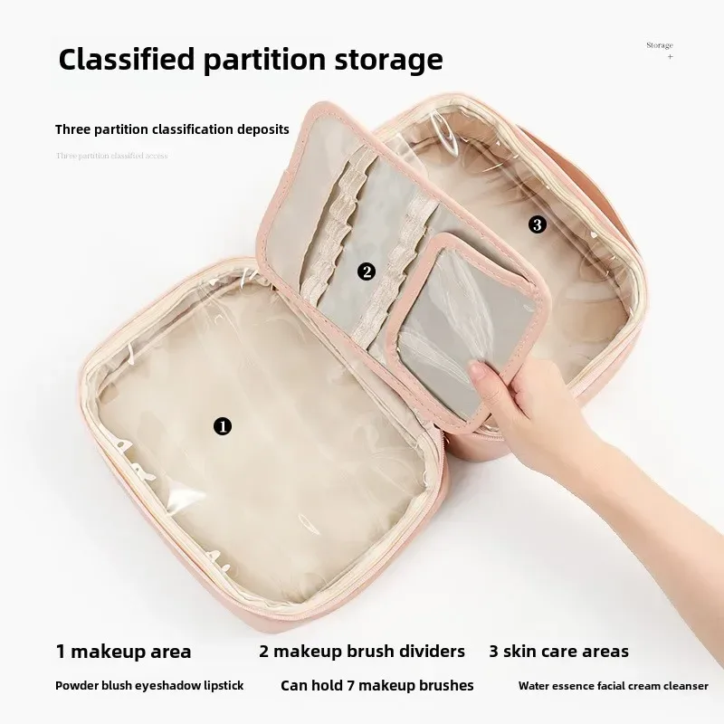 sac de voyage pour femmes, grande capacité, organisateur de toilette, étui de rangement portable pour maquillage, pochette de maquillage imperméable