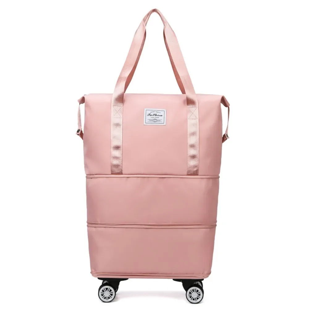 sac de sport en tissu oxford avec roulettes, séparation sec-humide, sac de voyage pliable portable, grande capacité extensible