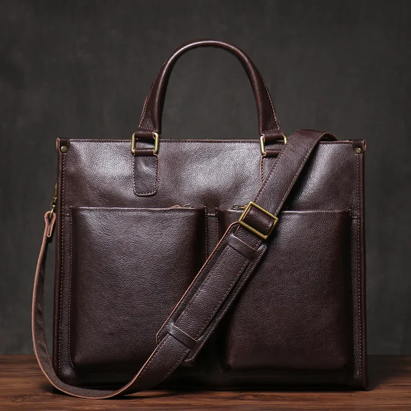 guro-sac à main en cuir group pour homme, étui à bombes de luxe, sac à bandoulière vintage pour ordinateur portable de 14 pouces, qualité supérieure
