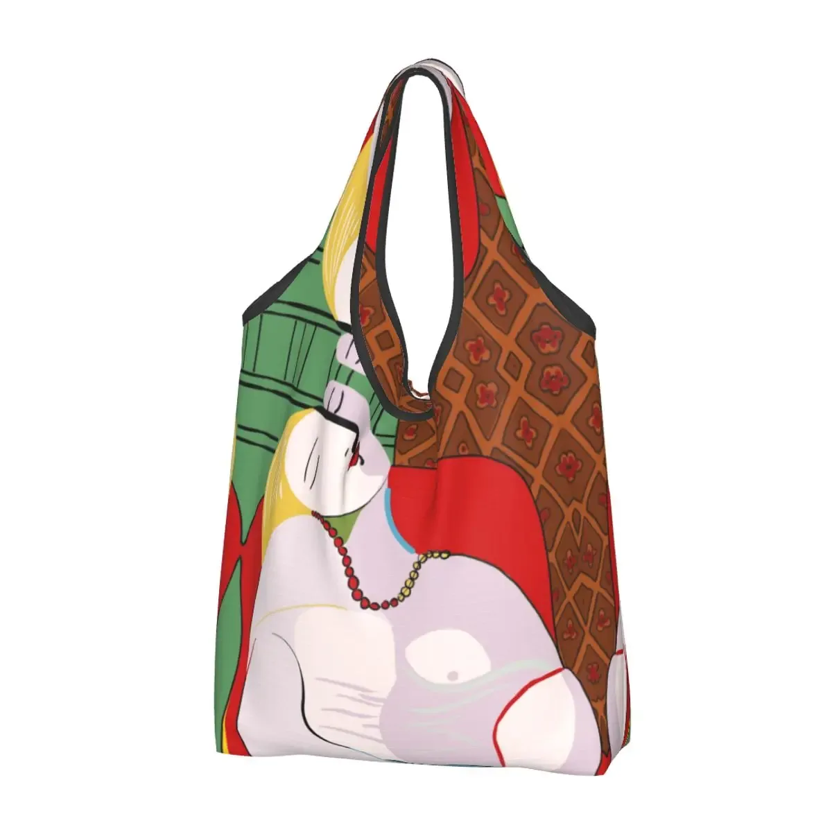 personnalisé drôle espagne pablo picasso guernica shopping sac fourre-tout portable épicerie shopper sac à bandoulière