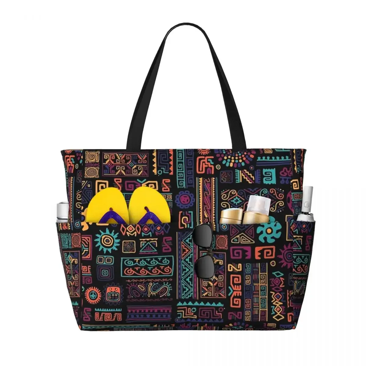 sac fourre-tout personnalisé en tissu kente africain pour femmes, grande capacité, sacs de voyage traditionnels ethniques africains ankara plage salle de sport
