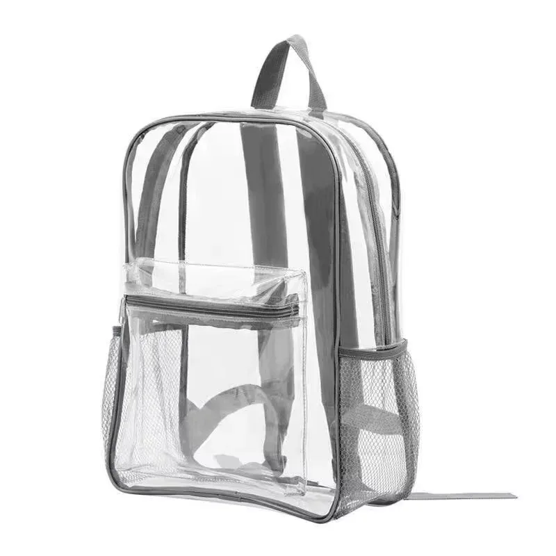 mini sac à dos transparent approuvé pour les stades, sac à dos en pvc transparent résistant et imperméable pour les concerts, les festivals, le travail et les voyages
