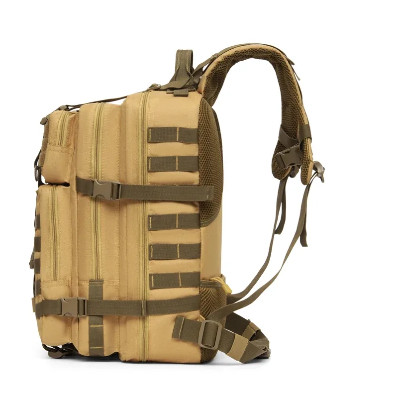 sac à dos tactique d'extérieur 40l, sac de montagne de grande capacité, sac d'école multifonctionnel en nylon camouflage imperméable, sac à dos de voyage pour ordinateur