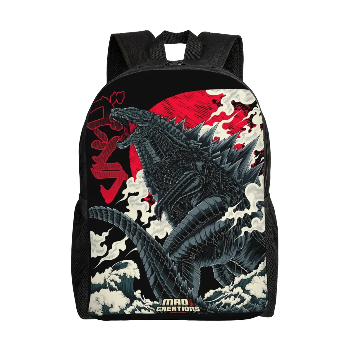 sac à dos imprimé en 3d godzillaed, sacs à dos de randonnée, sacs d'école de haute qualité pour étudiants, grands sacs de lycée, sac à dos esthétique