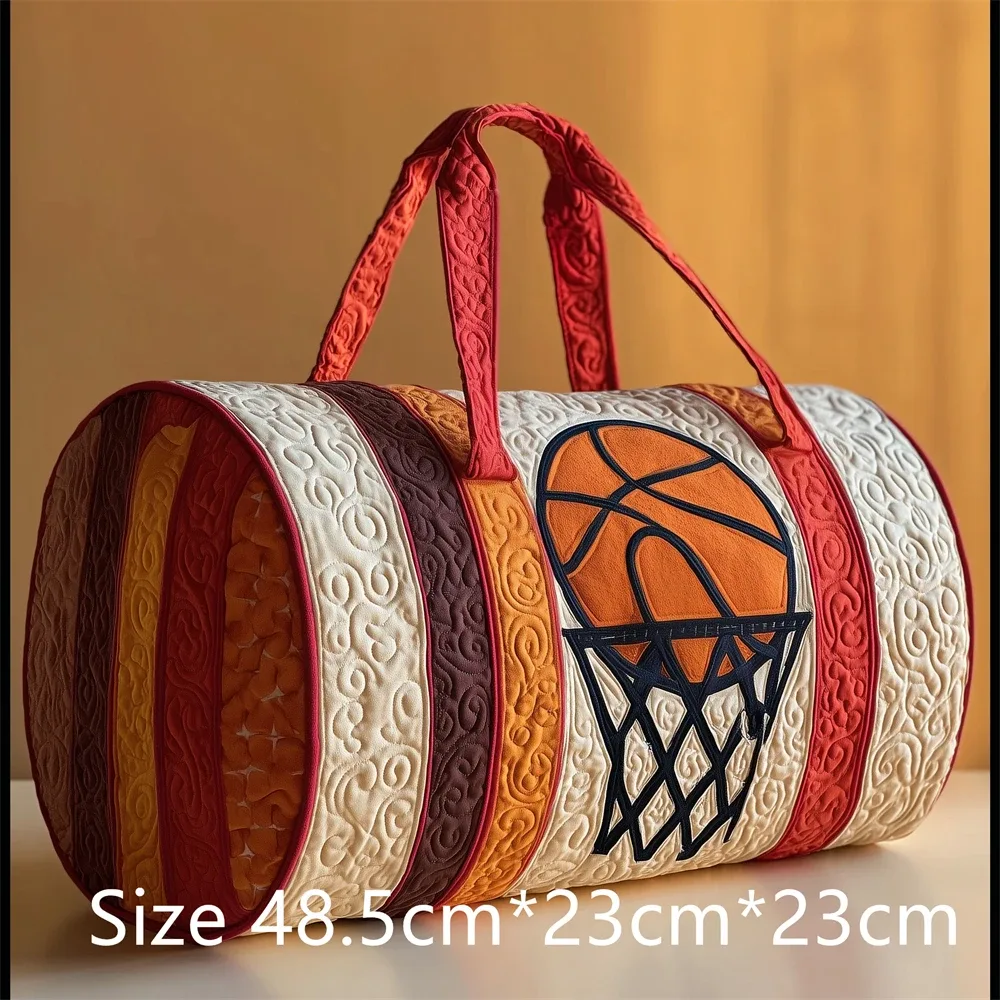 sac de sport matelassé imprimé en 3d pour le basketball, grande capacité, sac de voyage, sac de gym, sac de week-end, sac de nuit pour les fans de basketball unisexes