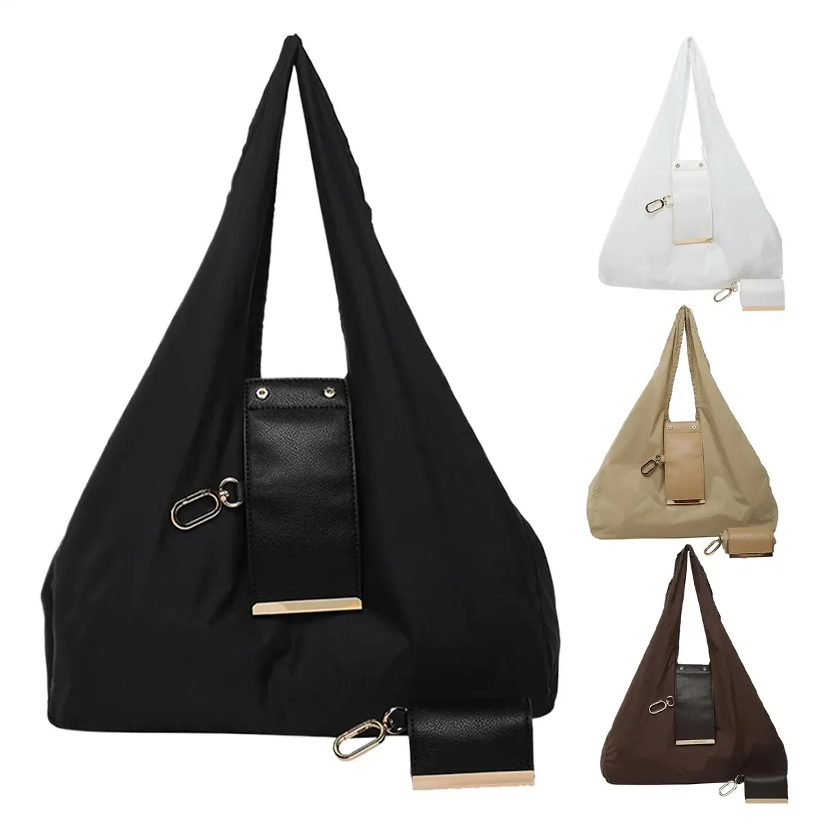Sac de courses pliable, sac fourre-tout réutilisable, mini sac extensible, léger, écologique, porte-clés, sac réutilisable de grande capacité