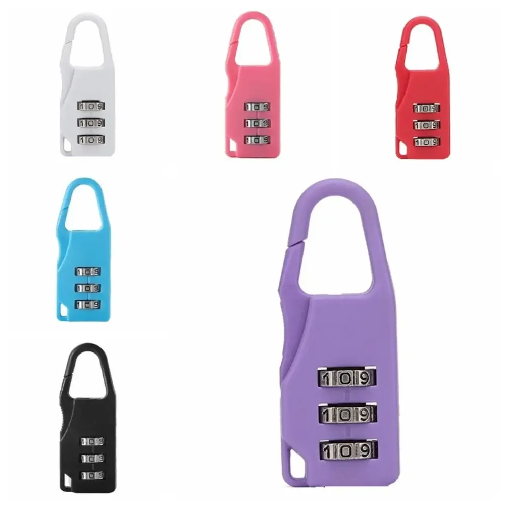 serrure à combinaison de valise à chiffres, mini cadenas à combinaison antivol en plastique, serrure à combinaison pour sac à dos de sécurité à 3 chiffres