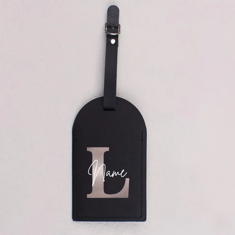 étiquette de bagage monogramme personnalisée en cuir pu pour valise, étiquettes de sac à main, sac de voyage, étiquette de valise, meilleur cadeau