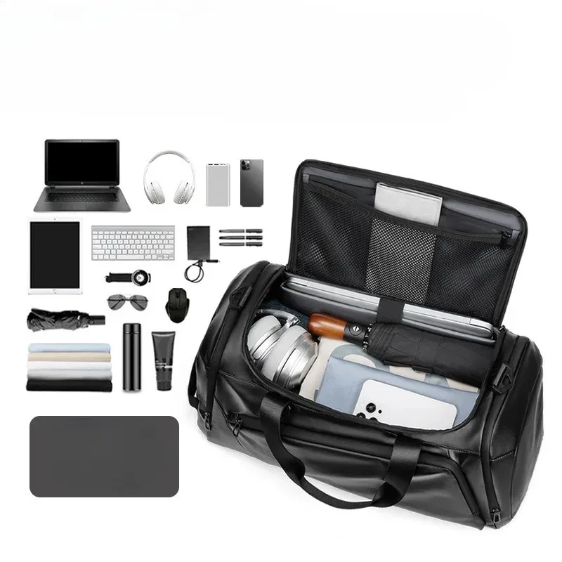 sac à dos de voyage grande capacité pour homme, sac bandoulière multifonction, sac de voyage d'affaires, sac de sport séparé sec/humide pour entraînement