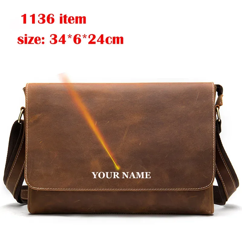 westal crazy horse cuir hommes porte-documents pochette d'ordinateur sacs de bureau pour hommes couverture sacs de messager hommes sac en cuir sacs d'ordinateur