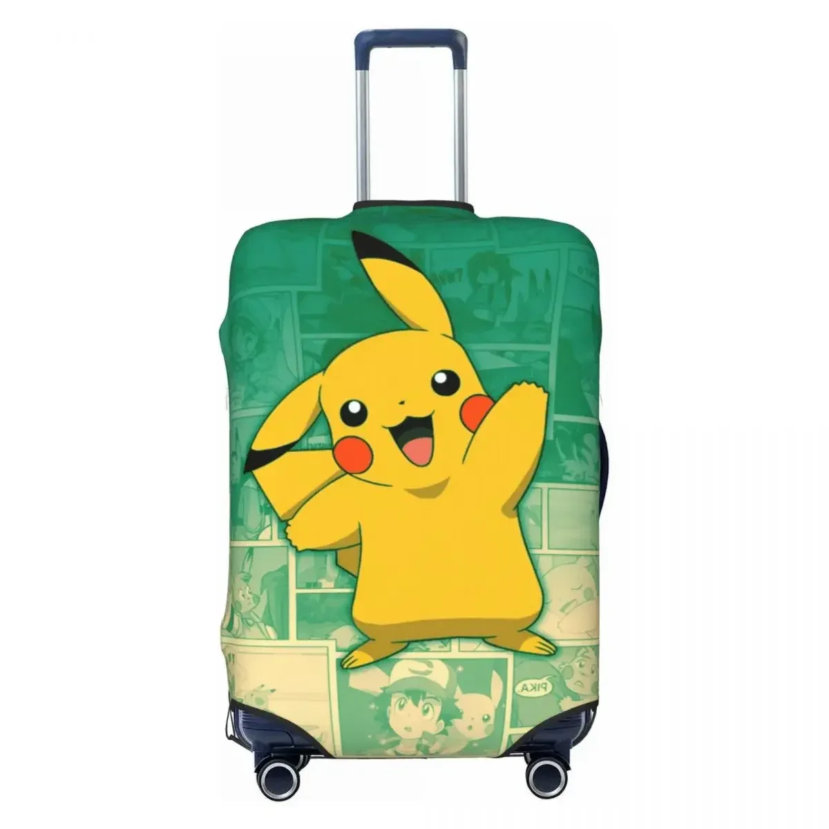 housse de valise élastique durable avec imprimé p-pikachizer pour bagages de 18 à 32 pouces, lavable, anti-poussière, anti-rayures, pour les voyages en avion et en voiture