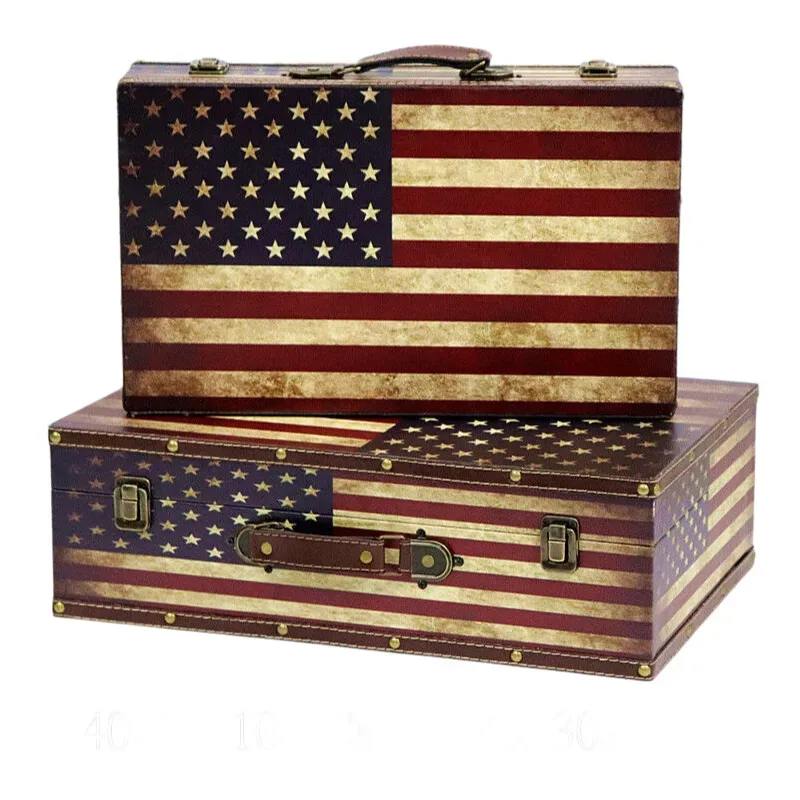 valise à bagages en pu de style vintage, sac rigide vintage pour ordinateur, sac de rangement pour bagages, boîte de voyage pour ordinateur portable avec poignée