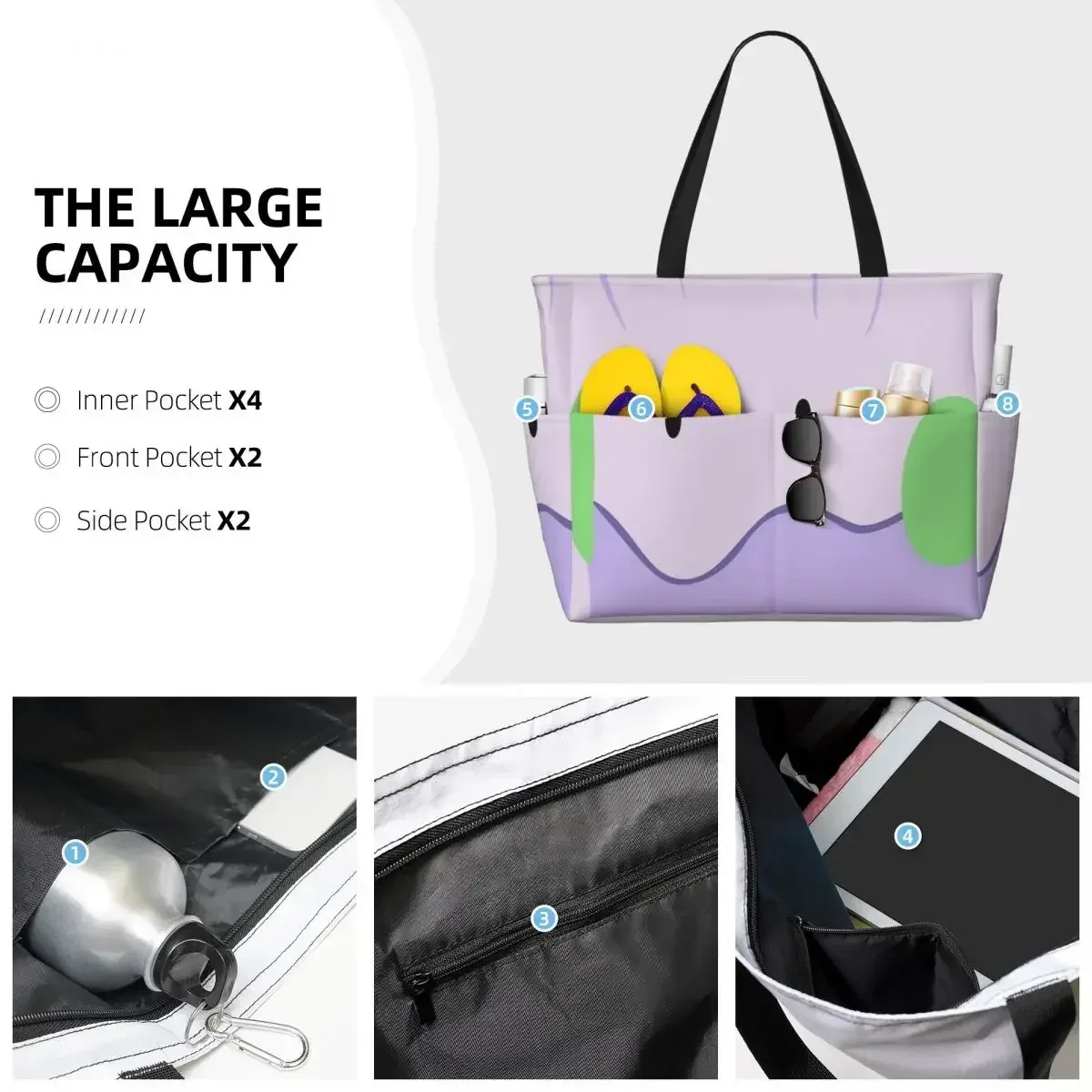 sac de voyage de plage goomy, sac fourre-tout personnalisable de grande capacité, cadeau d'anniversaire, motif multi-styles