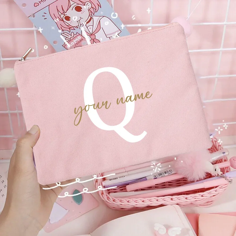 sacs à cosmétiques de demoiselle d'honneur avec nom personnalisé, trousse de maquillage pour filles, pochette de toilette de voyage, cadeaux d'anniversaire de mariage pour elle