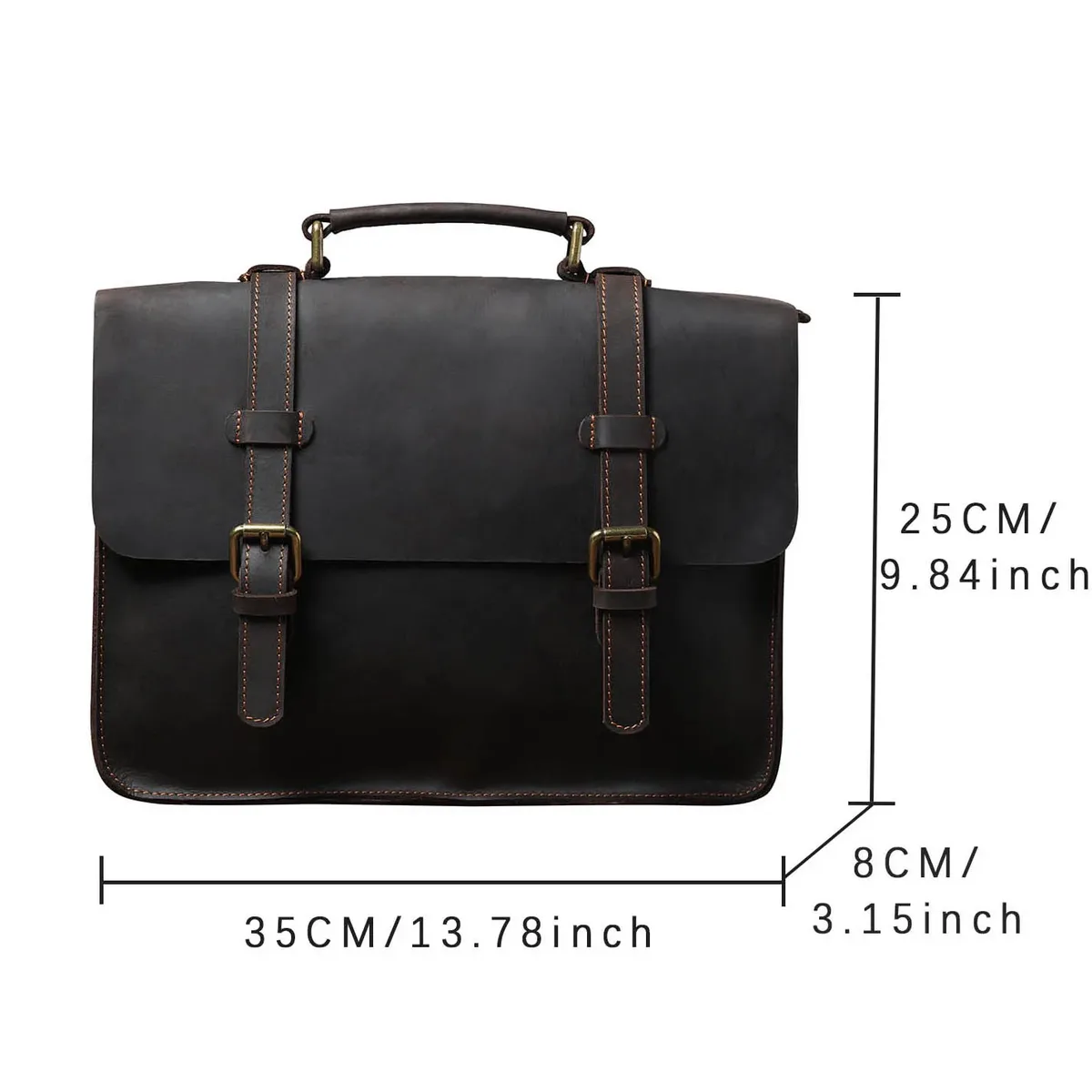sac à dos vintage en cuir véritable pour hommes, mallette pour ordinateur portable de grande capacité, sac à main en cuir de vache crazy horse, sac à bandoulière, sacoche