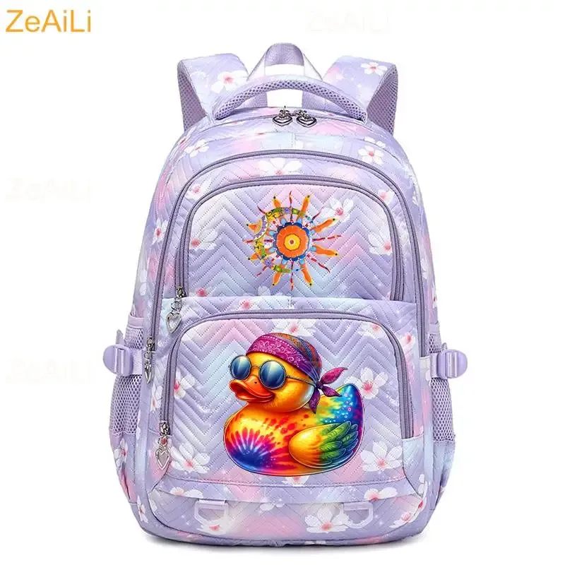 sac à dos imperméable pour femmes, motif libellule et floral, sac de voyage pour adolescentes, cartable pour adolescentes, mochila