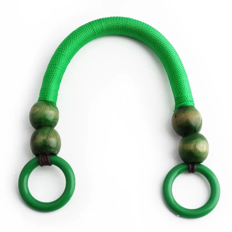 sangle de portefeuille en ulde nylon avec perles en bois, poignée de remplacement, quatre perles en bois, sac à bandoulière en forme de u, poignée de boîte-cadeau, 4 pièces