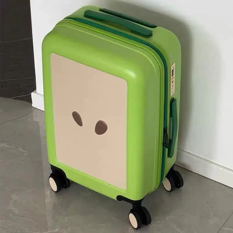 valise design pomme verte et pomme rouge 20 pouces 24 pouces, bagage à roulettes avec serrure tsa, roues silencieuses et durables |   unis