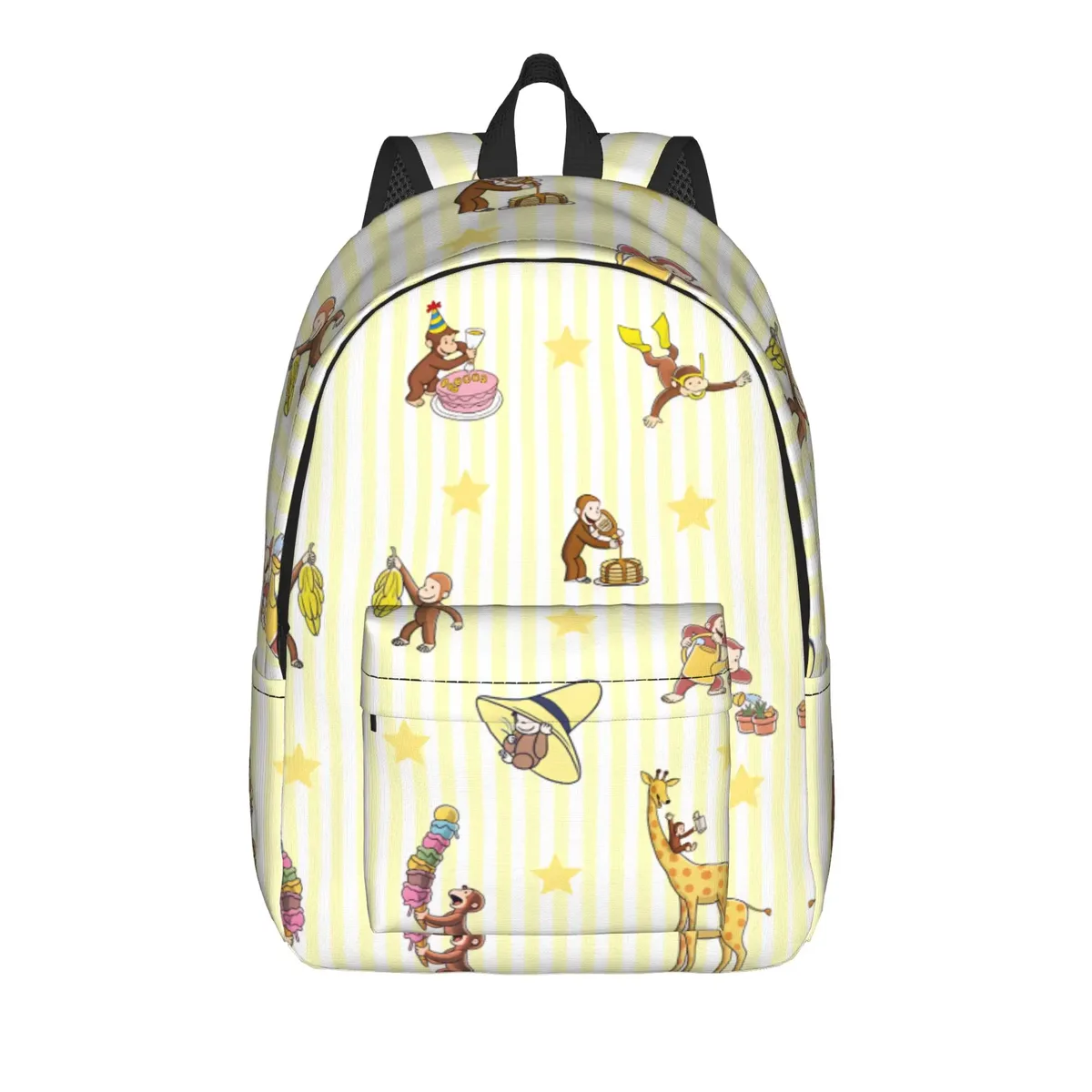 sac à dos curious george dessert activity stickers, sacs à dos de voyage pour filles, sacs d'école kawaii, grand sac à dos de créateur