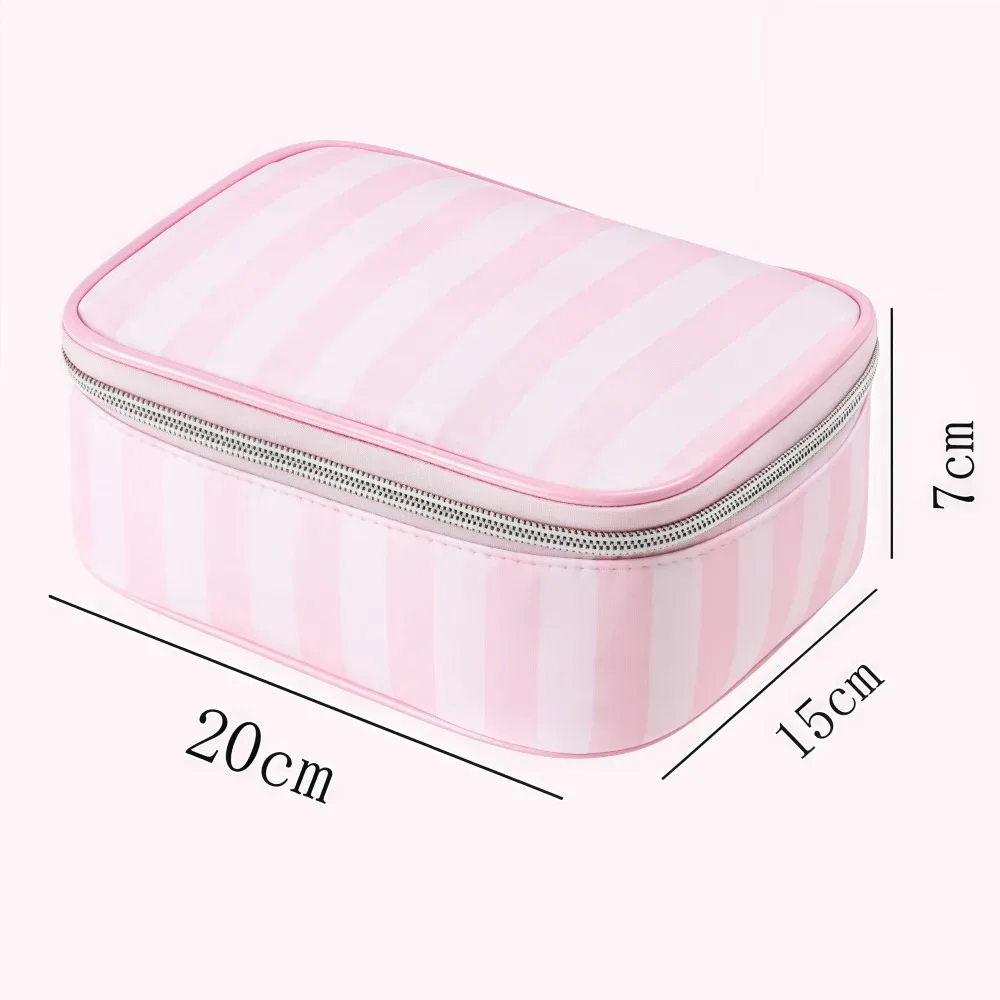 sac de maquillage portatif de grande capacité, sac de rangement de cosmétiques de style minimaliste portable, sacs de lavage de conception de voyage en tissu oxford