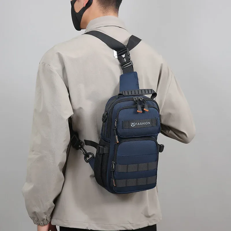 sac dos oxford université polyester rubans hip hop gris kaki noir bleu compact trapze forme pratique usage journalier