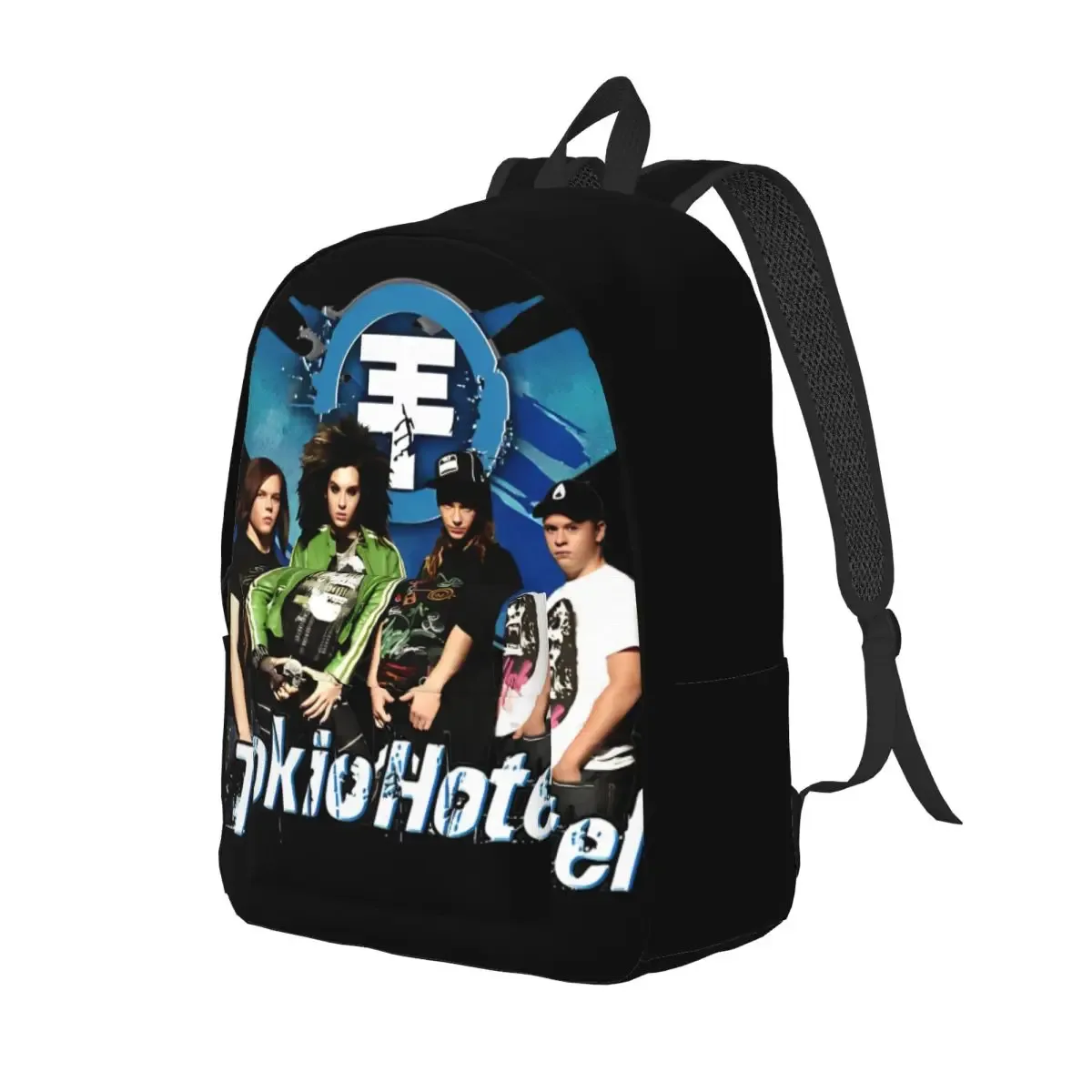 tokio hotel billkaulitz sac à dos pour hommes femmes décontracté étudiant affaires sac à dos rock musique ordinateur portable sac à bandoulière durable