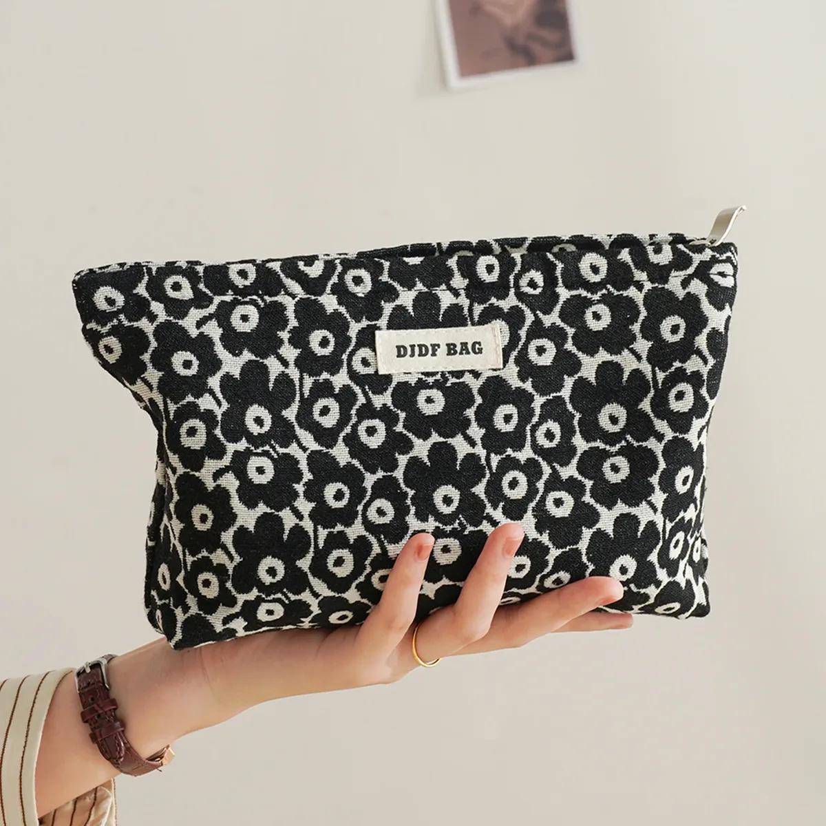 petit porte-monnaie imprimé léopard, sac de maquillage pour femmes, sac de rangement de cosmétiques portable, sac de rouge à lèvres à la mode, sac de doublure pour les déplacements quotidiens