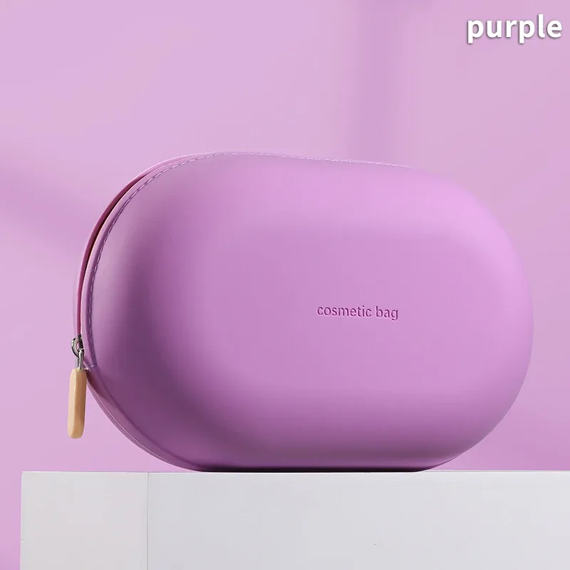 sac à cosmétiques portable en silicone de grande capacité, sac de rangement de cosmétiques souple et étanche, sac de lavage résistant à l'humidité pour la maison et les voyages
