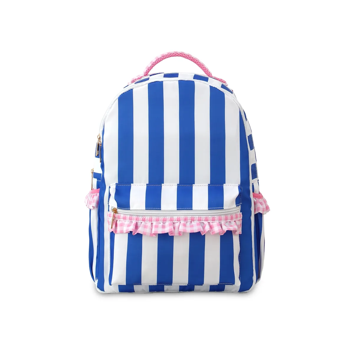 sac à dos à volants vichy pour filles, avec manches porte-crayons, multi-poches, grande capacité pour adolescents, sac à dos de voyage pour la rentrée scolaire