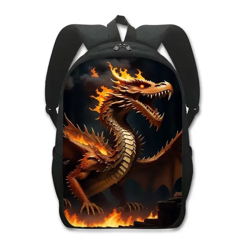 sac à dos dragon de dessin animé pour étudiants, sac à dos fantaisie avec imprimé dragon magique, sac à dos pour ordinateur portable pour femmes et hommes, sac à dos de voyage en plein air