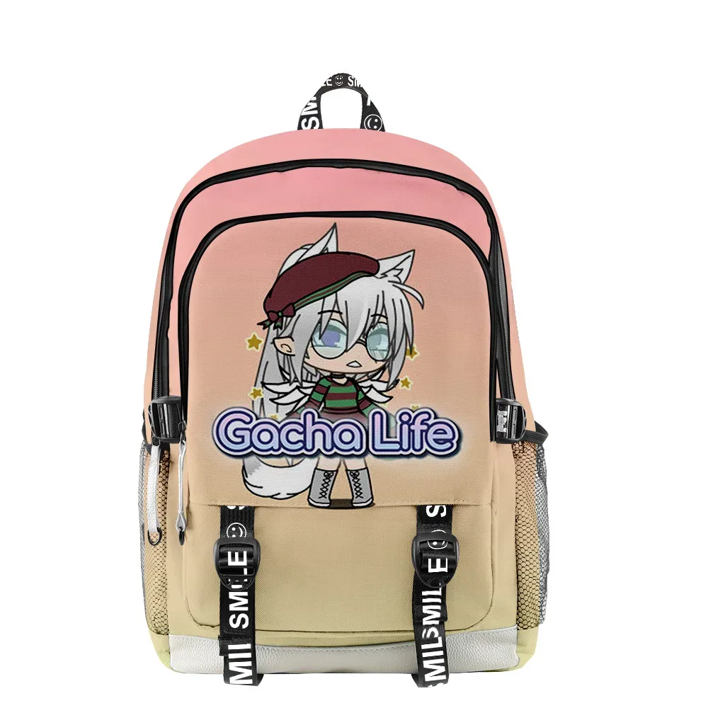 sacs d'école hip hop pour hommes et femmes, sacs de voyage amusants, impression 3d, oxford, étanche, sacs à dos multifonctions pour ordinateur portable, gacha life
