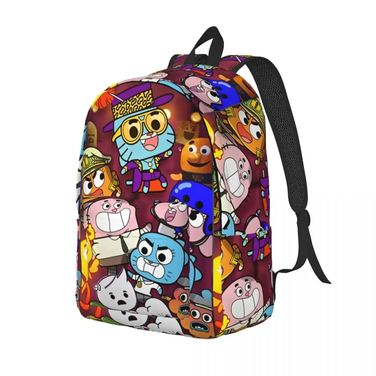 gumball darwin visage mode sac à dos sport lycée affaires jeu vidéo sac à dos pour hommes femmes ordinateur portable toile sacs